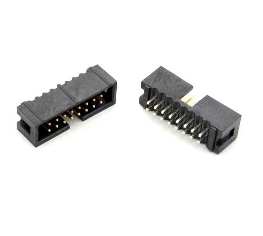 16 Pin FRC Shrouded Male Box Connector Straight 2.54mm