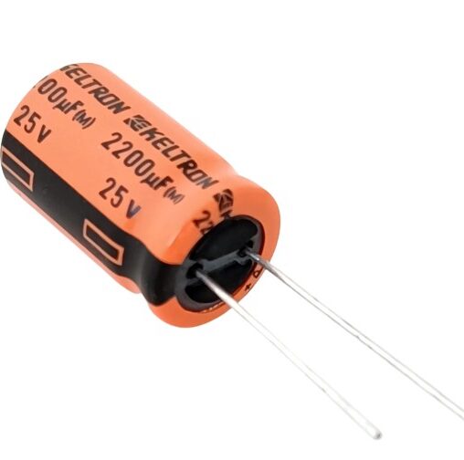 2200uF 25V Aluminum Electrolytic Capacitor