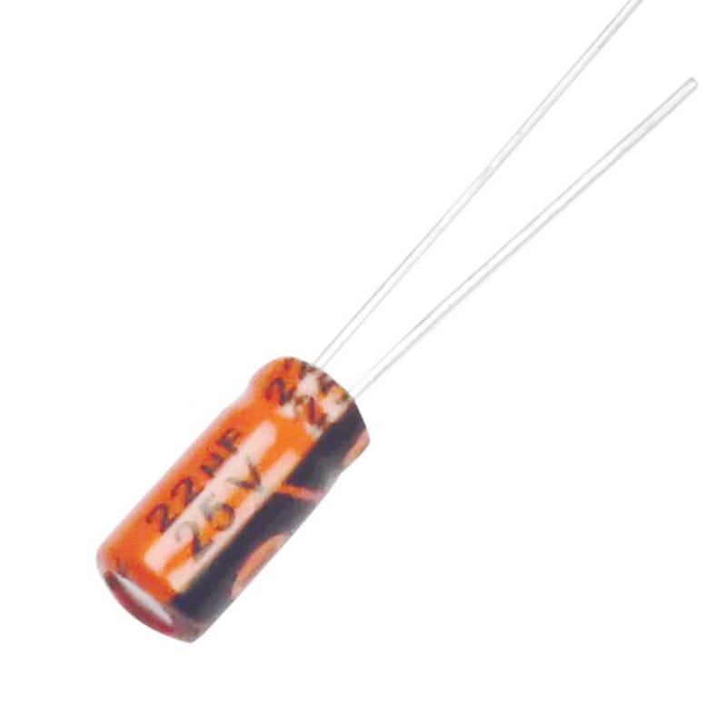 22uF 25V Aluminum Electrolytic Capacitor