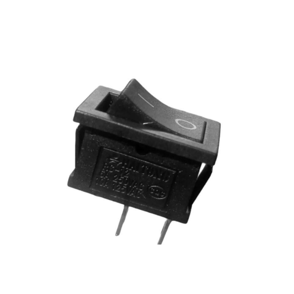 Black Button Black Housing 2 Pin ON-OFF Rocker Switch RS-12