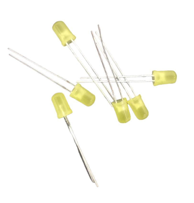 5mm Round Yellow LED 2Pin Through Hole Yellow Diffused LED